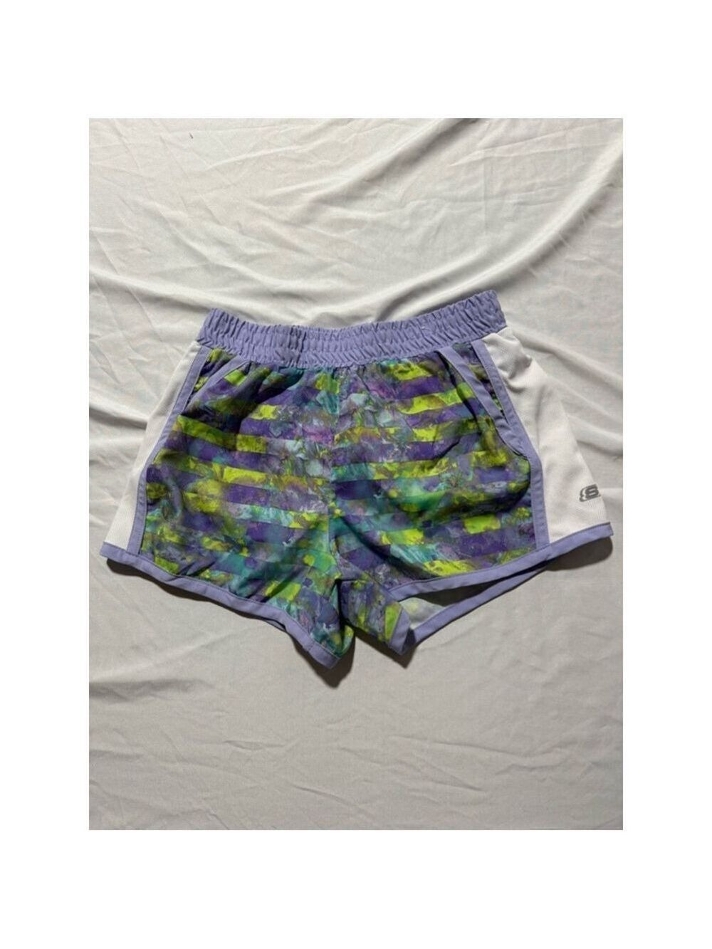 Girls Skechers Active Shorts Size L Purple White